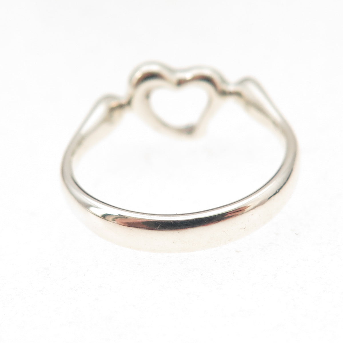 Tiffany & Co. Elsa Peretti 925 Sterling Silver Vintage Open Heart Ring Size 5