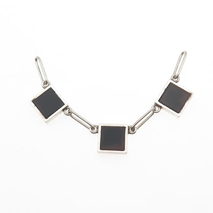 Arne Johansen 925S Sterling Vintage Denmark Centerpiece Necklace Part 3.5"