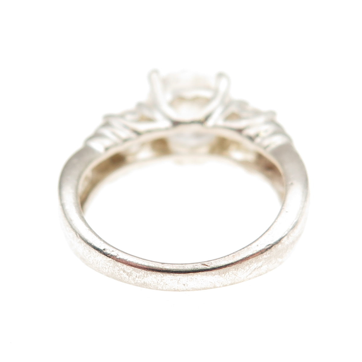 Chapal Zenray 925 Sterling Silver Vintage C Z Engagement Ring Size 5.25