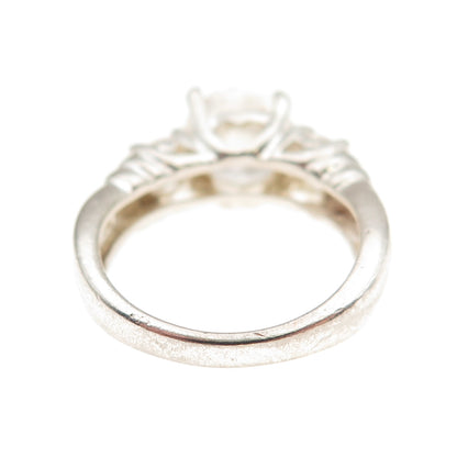 Chapal Zenray 925 Sterling Silver Vintage C Z Engagement Ring Size 5.25