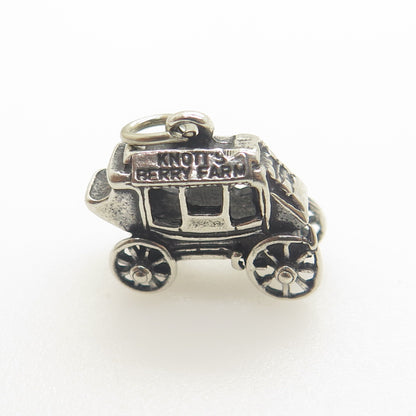 925 Sterling Silver Antique Art Deco Knott's Berry Farm Carriage Mini Pendant