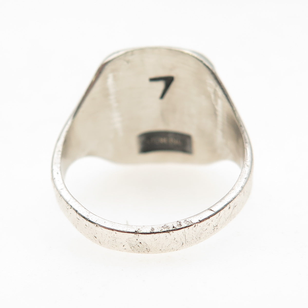 925 Sterling Silver Vintage US Boy Scouts Be Prepared Oxidized Ring Size 7