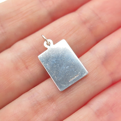 925 Sterling Silver Enamel I Am The Creator Of My Love Minimalist Charm Pendant