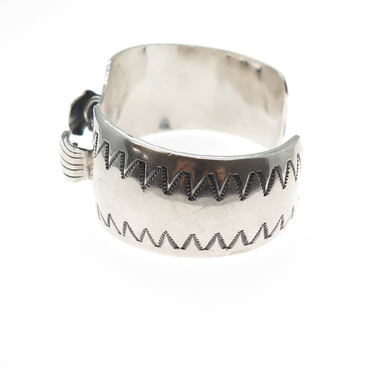 Old Pawn 925 Sterling Silver Antique Adjustable Tribal Watch Band Bracelet 6.5"