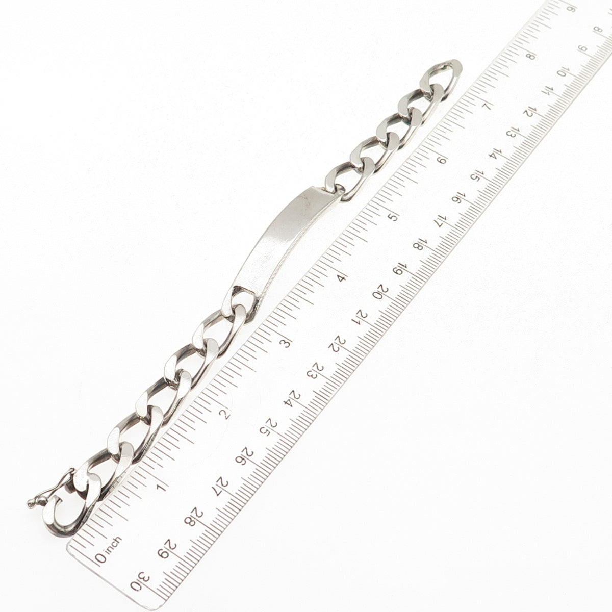 Tiffany & Co. 925 Sterling Silver Vintage Cuban Link ID Bracelet 6.75"
