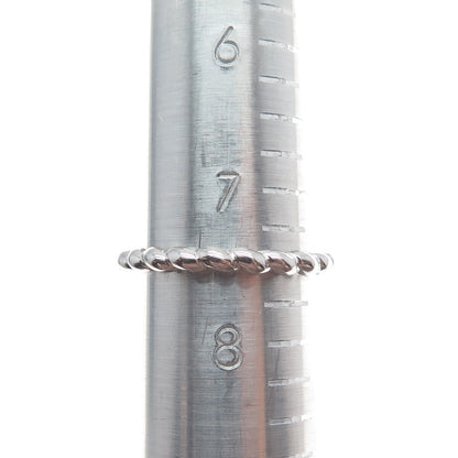 925 Sterling Silver Round-Cut Shaped Brandy C Z Twisted Ring Size 7.5