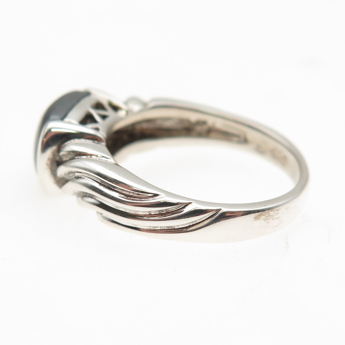 Michelle Albala 925 Sterling Silver Vintage Real Hematite Ring Size 7