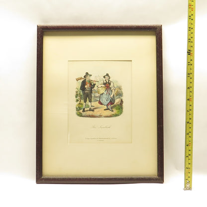 ANTIQUE End XIX Hand-Colored Lithograph Bei Innsbruck C.A.Czichna