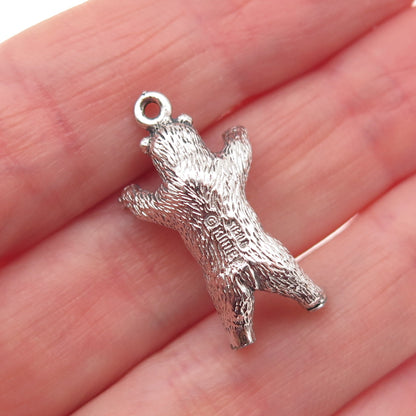 KINNEY 925 Sterling Silver Vintage Chicago Bears Football Team 3D Charm Pendant