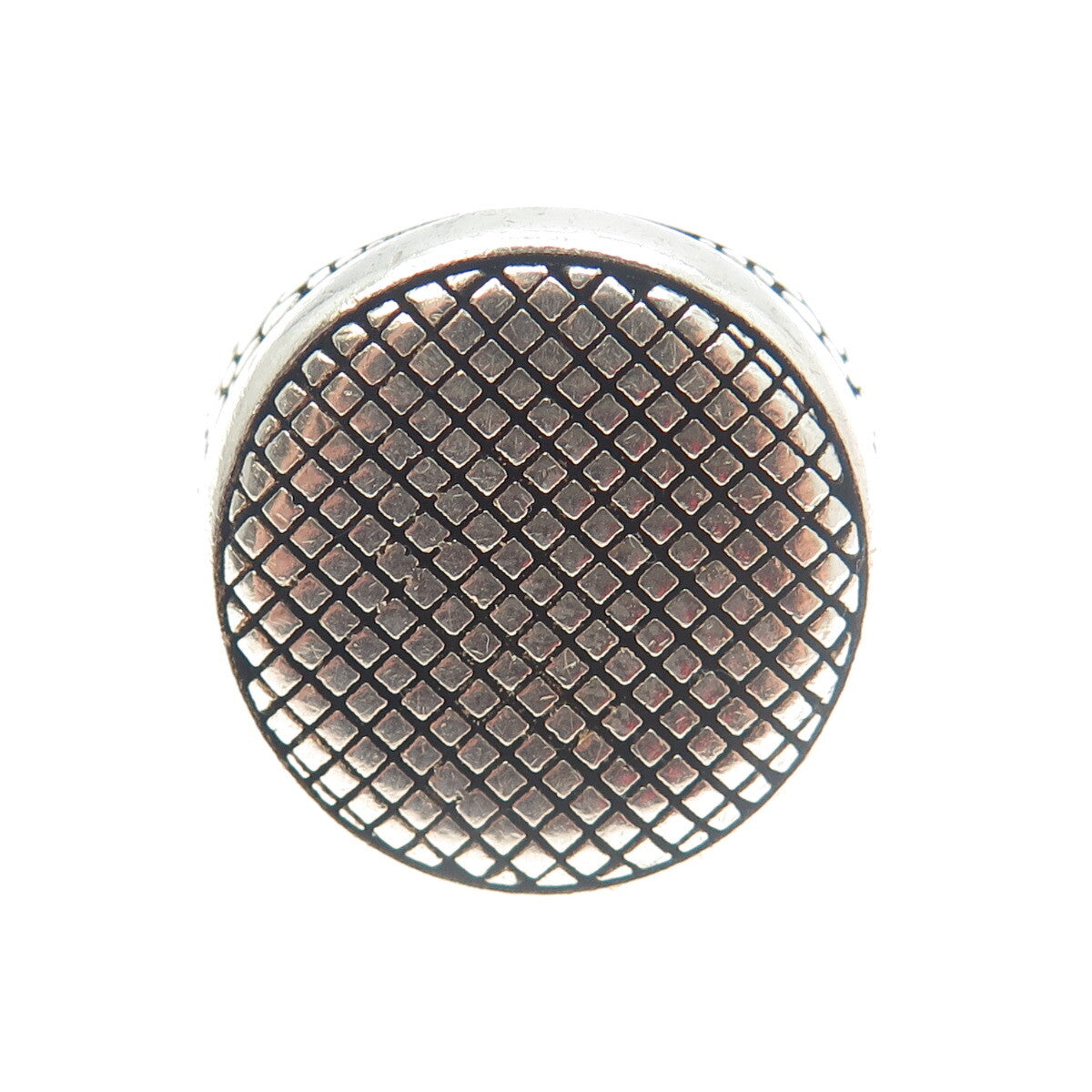 925 Sterling Silver Vintage Cage Pebble Wide Ring Size 8.75