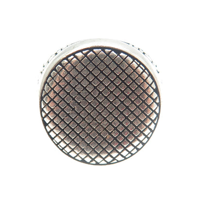 925 Sterling Silver Vintage Cage Pebble Wide Ring Size 8.75