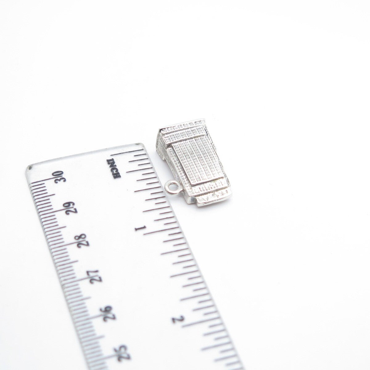 925 Sterling Silver Vintage High Building Charm Pendant