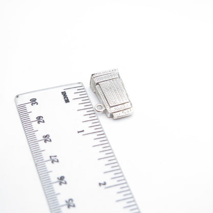 925 Sterling Silver Vintage High Building Charm Pendant