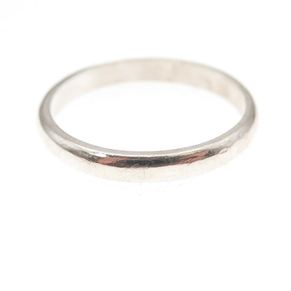 925 Sterling Silver Vintage Classic Wedding Band Ring Size 9