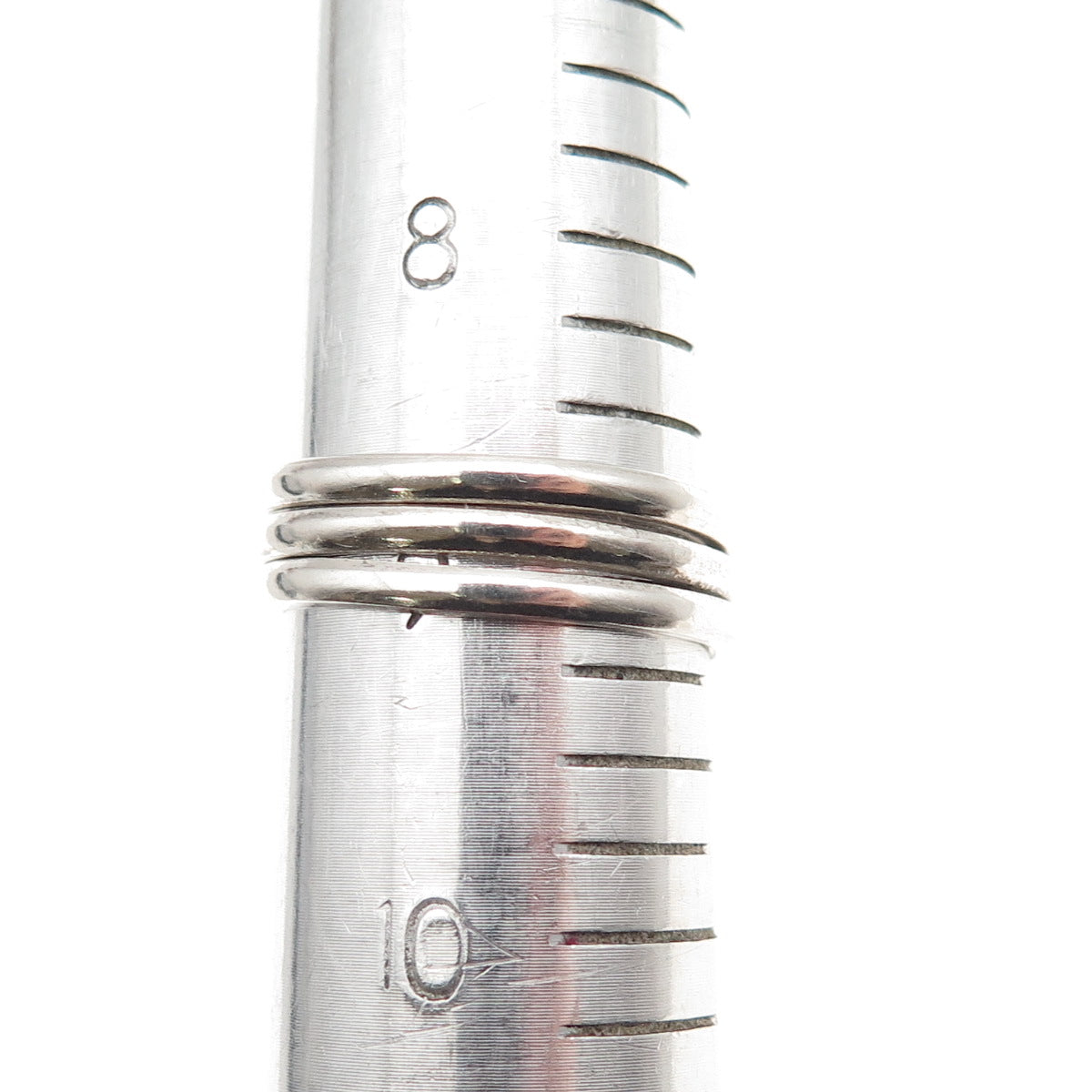 800 Silver Vintage Egyptian Ankh Oxidized Wrap Ring Size 9.25