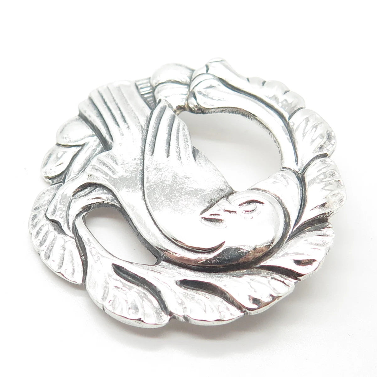 925 Sterling Silver Vintage Bird Pin Brooch