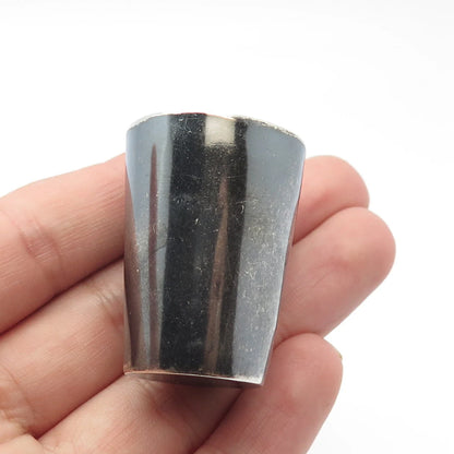 925 Sterling Silver Antique Enamel WWII "Wiesbaden" Shot Glass