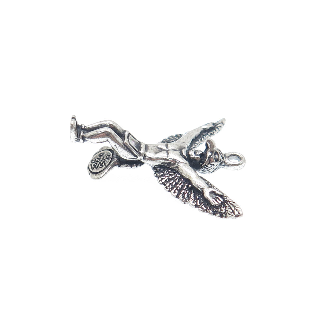 WHEELER MFG CO Sterling Silver Vintage Southwest Eagle Dancer Minimalist Pendant