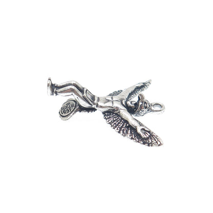 WHEELER MFG CO Sterling Silver Vintage Southwest Eagle Dancer Minimalist Pendant