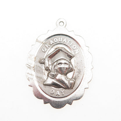 TOWN & COUNTRY 925 Sterling Silver Vintage Graduation Day Charm Pendant