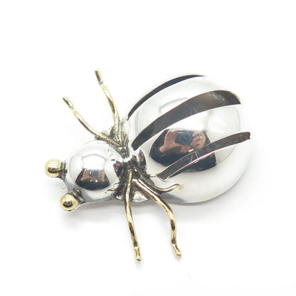 925 Sterling Silver Vintage Mexico Beetle Pin Brooch