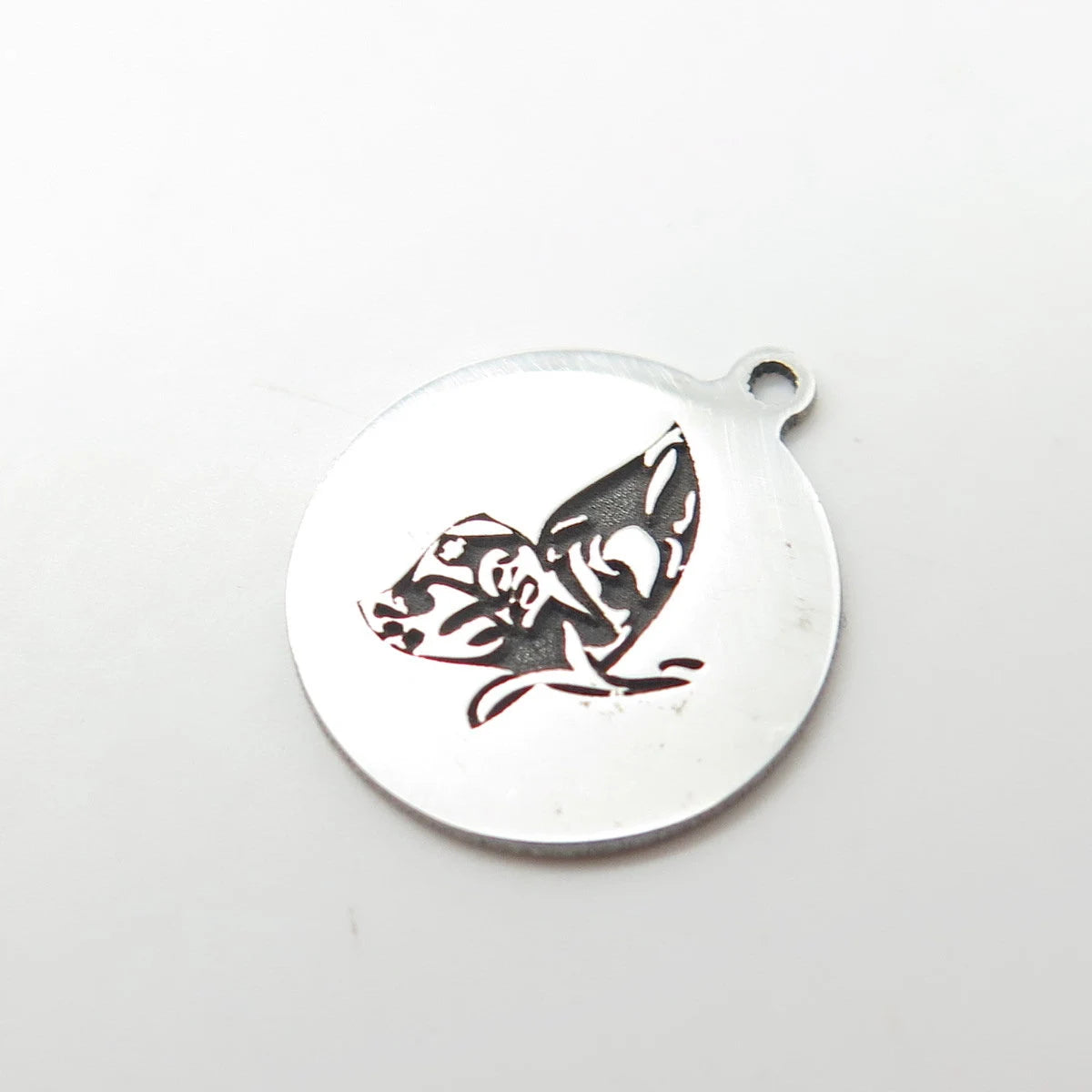925 Sterling Silver USA Two In Town Butterfly Charm Pendant