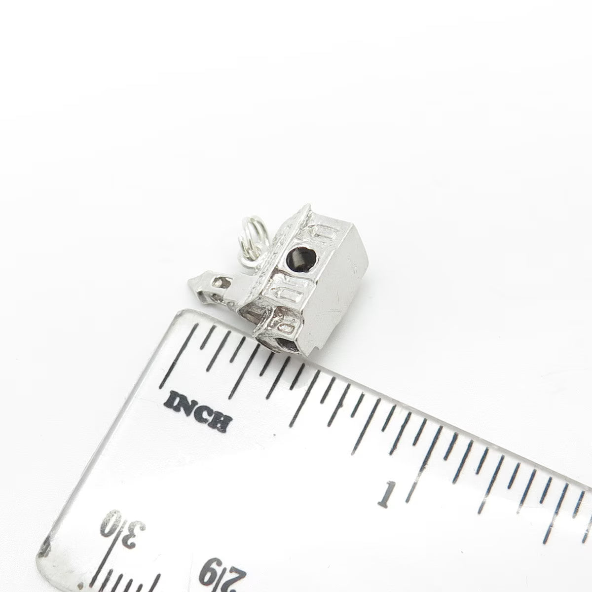 925 Sterling Silver Vintage Castle Charm Pendant