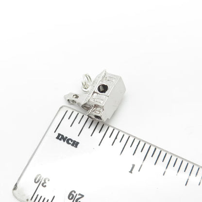 925 Sterling Silver Vintage Castle Charm Pendant