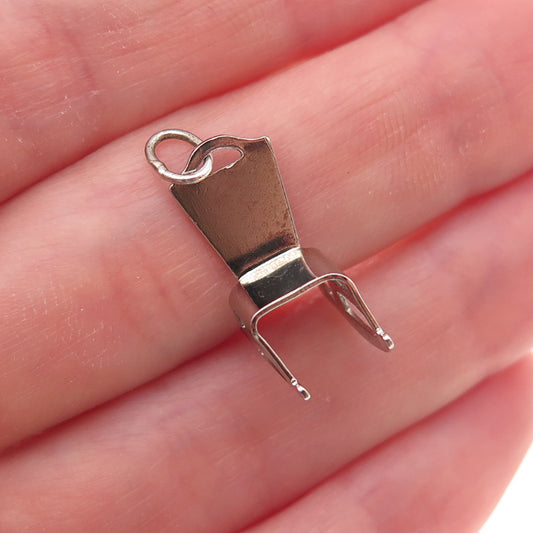 Paye & Baker 925 Sterling Silver Antique Art Deco Rocking Chair 3D Charm Pendant