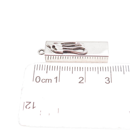 Theda 925 Sterling Silver Vintage Mezuzah Charm Pendant