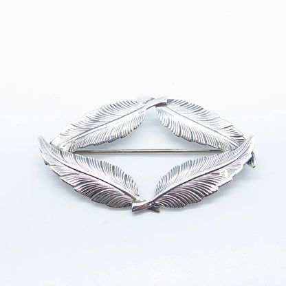 925 Sterling Silver Vintage Jewelart Leaf Pin Brooch