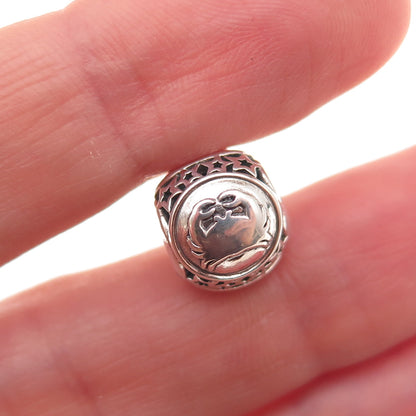 Pandora 925 Sterling Silver Cancer Zodiac Sign Slide Bead Charm