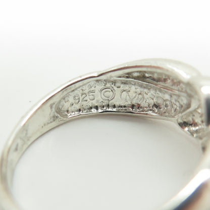 925 Sterling Silver Vintage Bow Ring Size 7.75