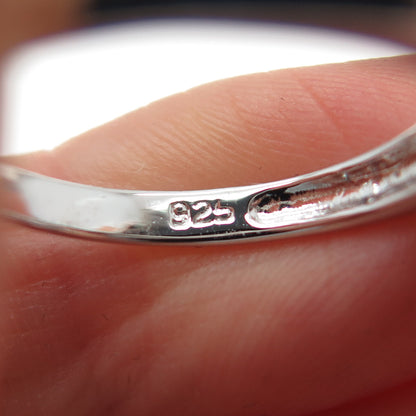 925 Sterling Silver Round-Cut C Z Modernist Wings Ring Size 8