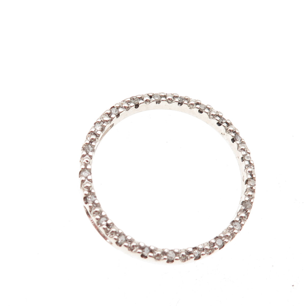 925 Sterling Silver Real Round-Cut Diamond Circle of Life Slide Charm Pendant