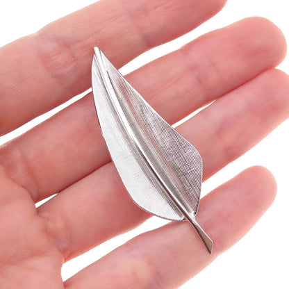 Winard 925 Sterling Silver Vintage Feather Pin Brooch