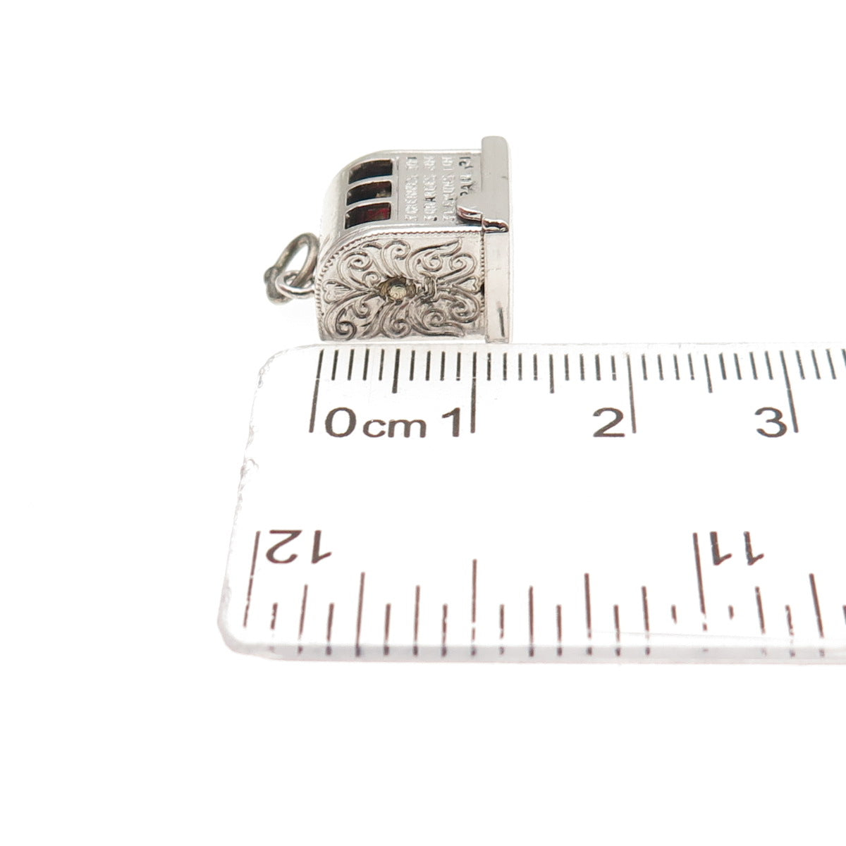 925 Sterling Silver Antique Art Deco Casino Slot Machine 3D Mini Charm Pendant