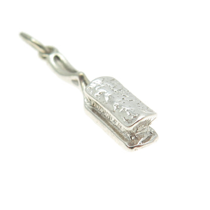 925 Sterling Silver Vintage Toothbrush Charm Pendant