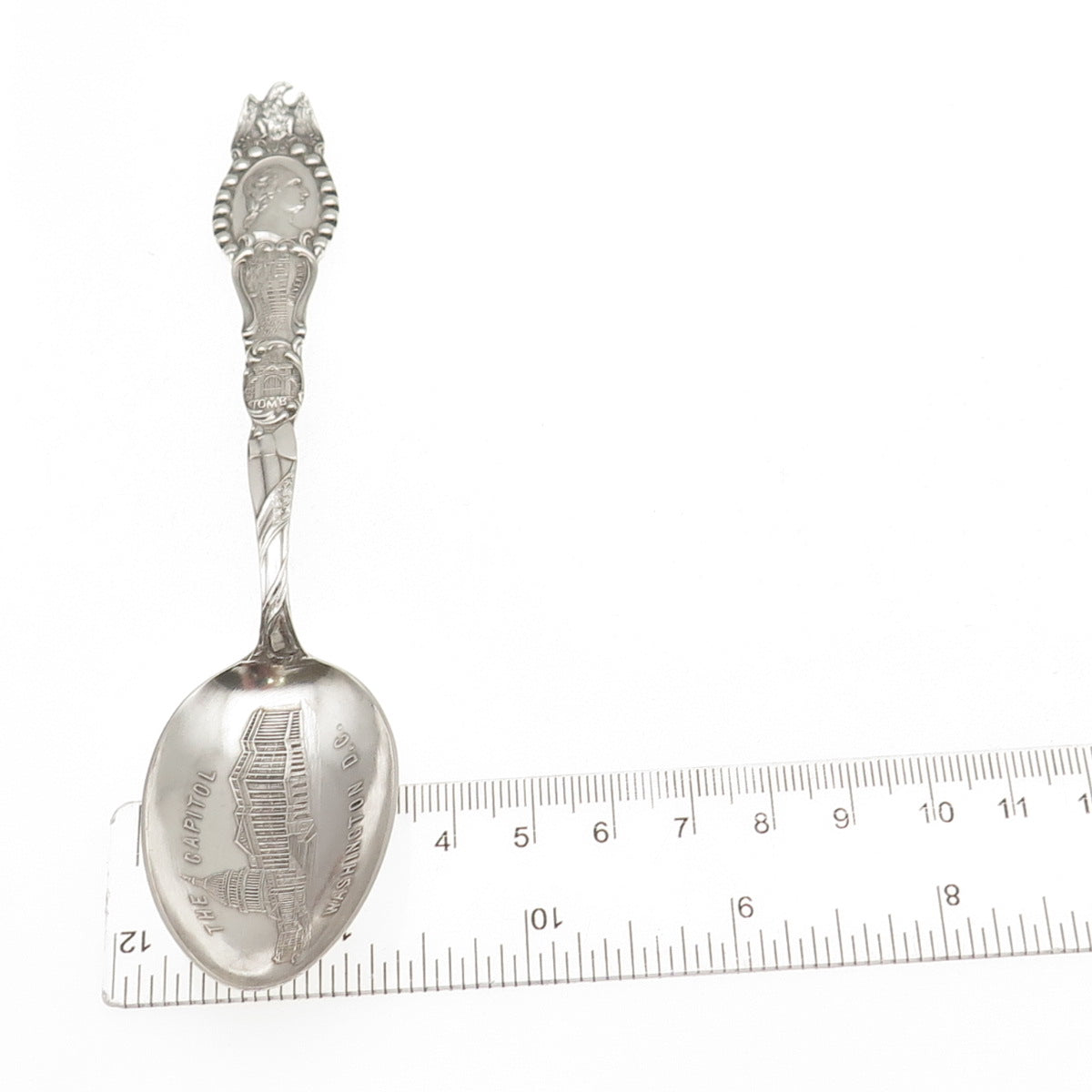 Campbell - Metcalf Sterling Antique Art Deco Washington US Capitol Coffee Spoon