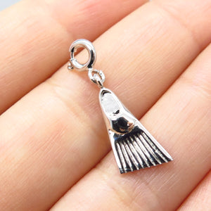 925 Sterling Silver Vintage Flippers Diving Pendant