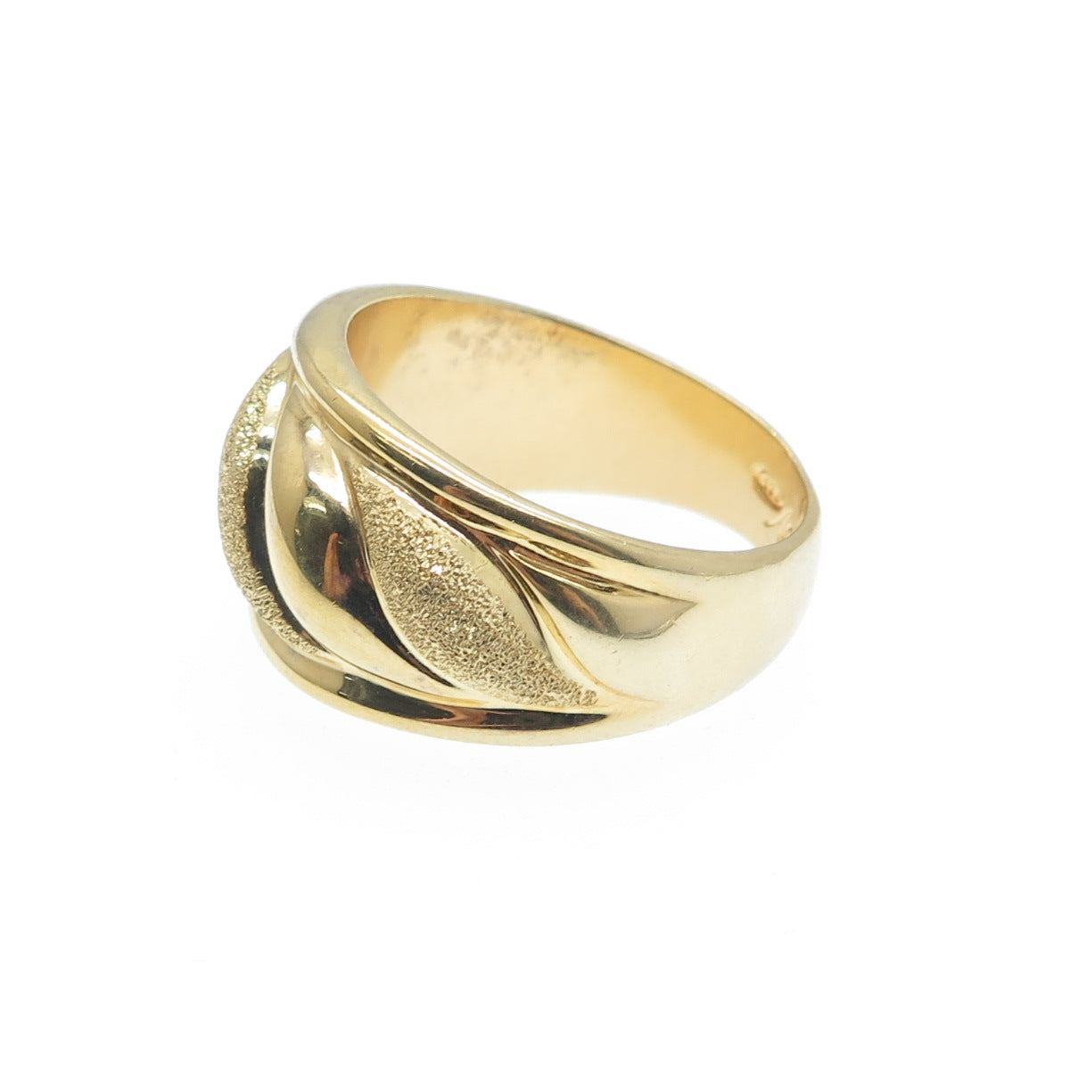 GIOIELLI DI VALENZA 925 Sterling Gold Plated Italy Diamond-Illusion Ring Size 10