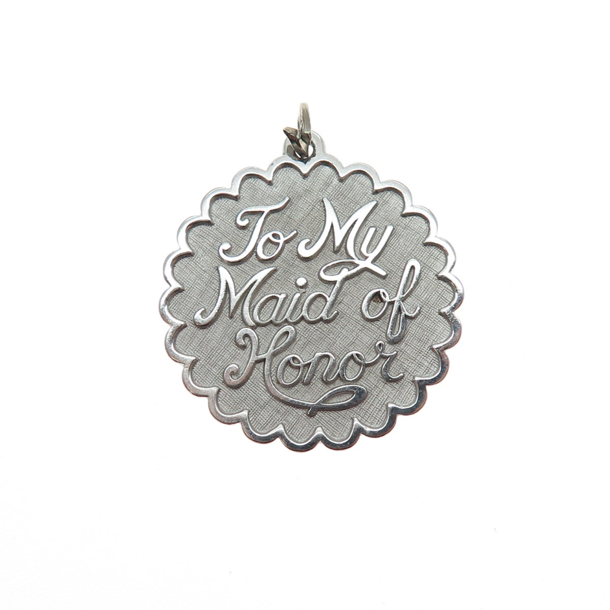 BEAU 925 Sterling Silver Vintage To My Maid of Honor Charm Pendant