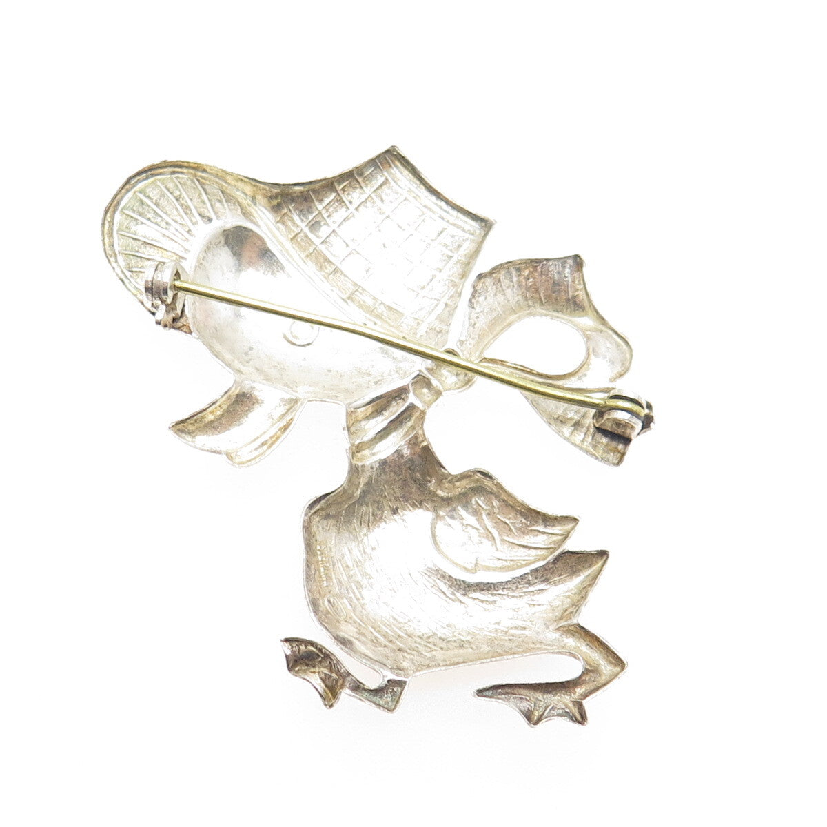 SB Silverman Brothers 925 Sterling Silver Vintage Duck Bird Pin Brooch
