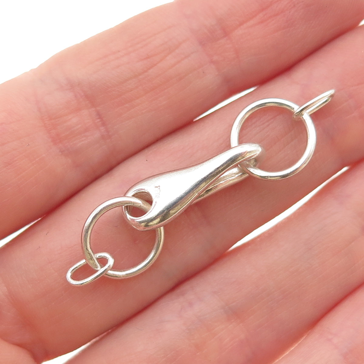 925 Sterling Silver Vintage Bracelet / Necklace Hook Lock Clasp