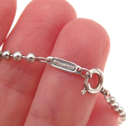 Tiffany & Co. 925 Sterling Silver Vintage Ball Beaded Chain Necklace 36"