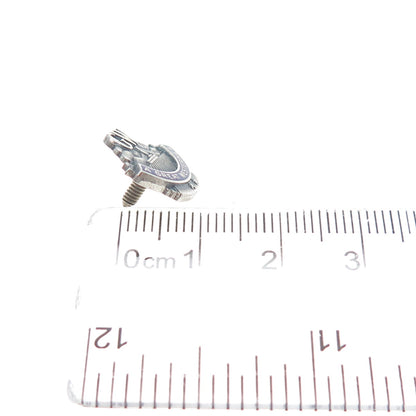 LGB BALFOUR Sterling Vintage Enamel George Washington Great Westerner Lapel Pin