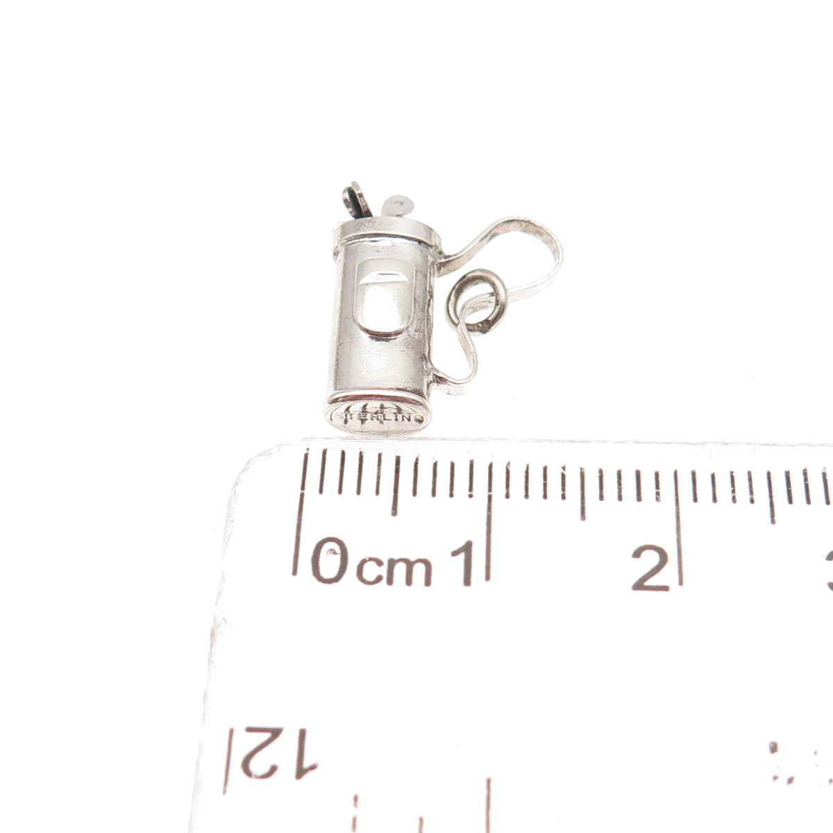925 Sterling Silver Antique Art Deco Golf Club 3D Mini Charm Pendant