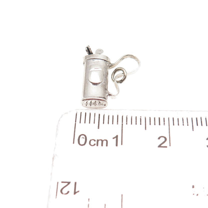 925 Sterling Silver Antique Art Deco Golf Club 3D Mini Charm Pendant