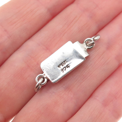 925 Sterling Silver Vintage Mexico Bracelet / Necklace Box Lock Clasp