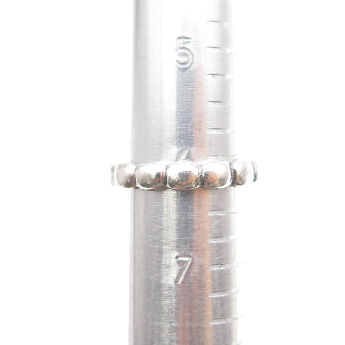 PANDORA 925 Sterling Silver Round-Cut Black C Z Bubble Band Ring Size 6.25